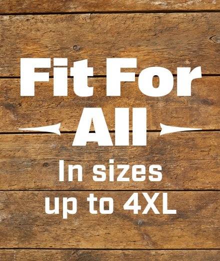 Fit for all in sizes up to 4XL