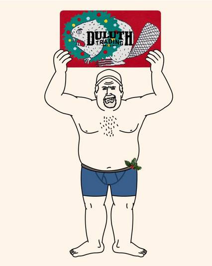 Man holding a gift card.