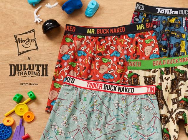 Hasbro® toy patterned men's underwear.