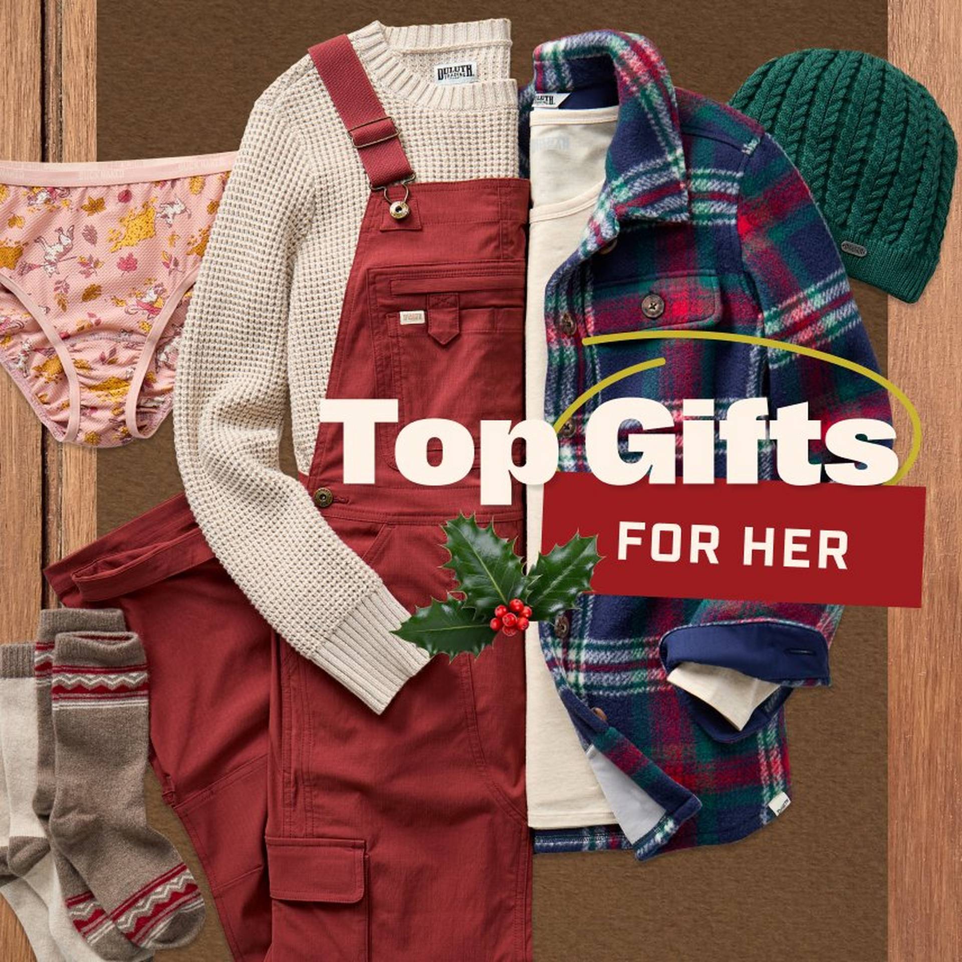 Women's merchandise lay down.