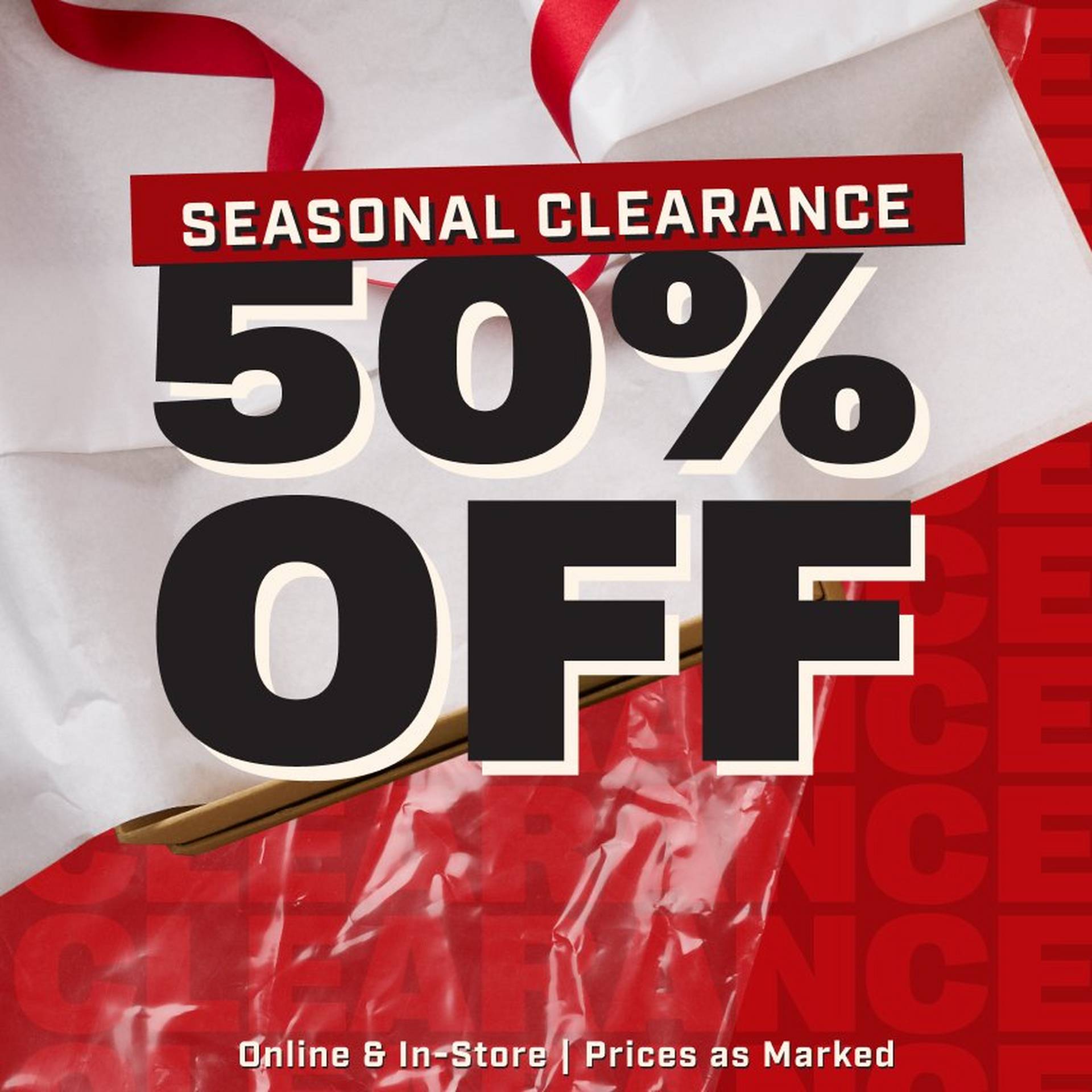Headline: 50% OFF Seasonal Clearance