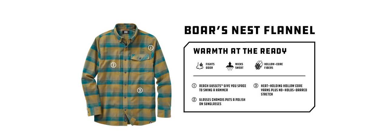 green boars nest flannel