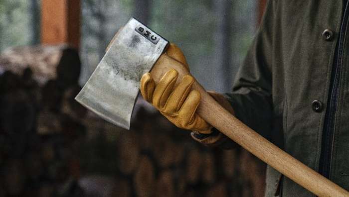 man holding a Best Made® axe