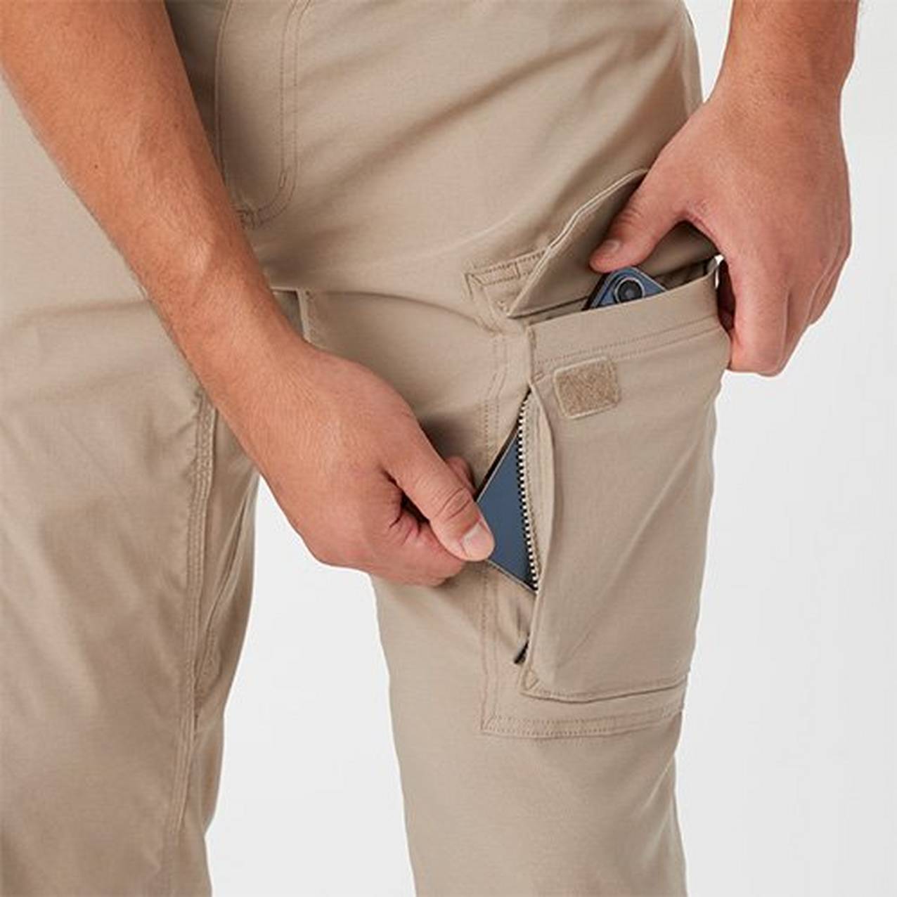 Image of unzipping pocket fully