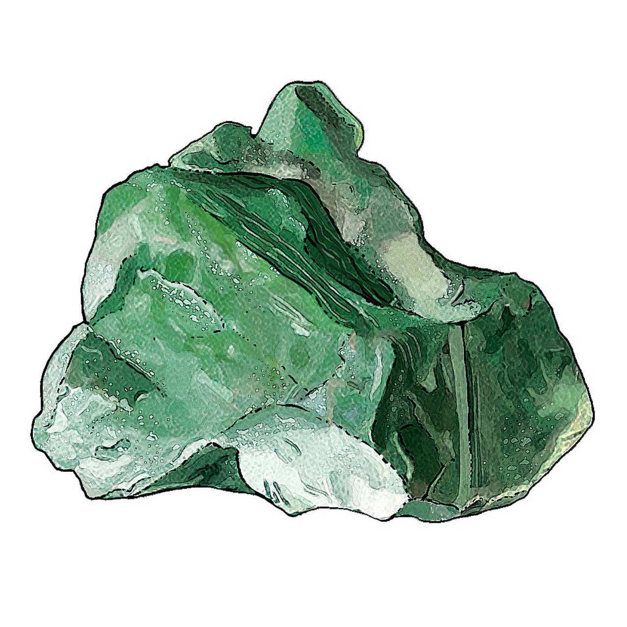 Illustration of piece of jade