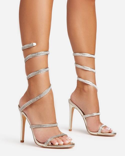 Diamond strap up clearance heels