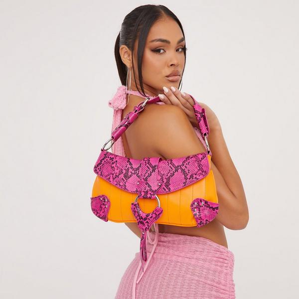 Pink snake deals print bag