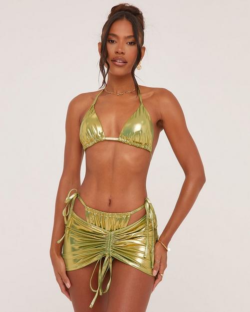 Gold metallic bathing suit hotsell