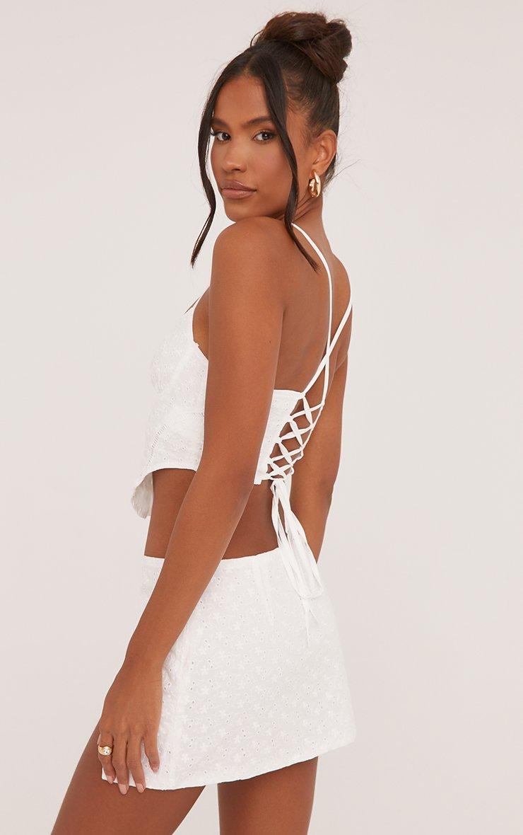 Square Neck Strappy Back Detail Corset Top And Low Rise Split Leg