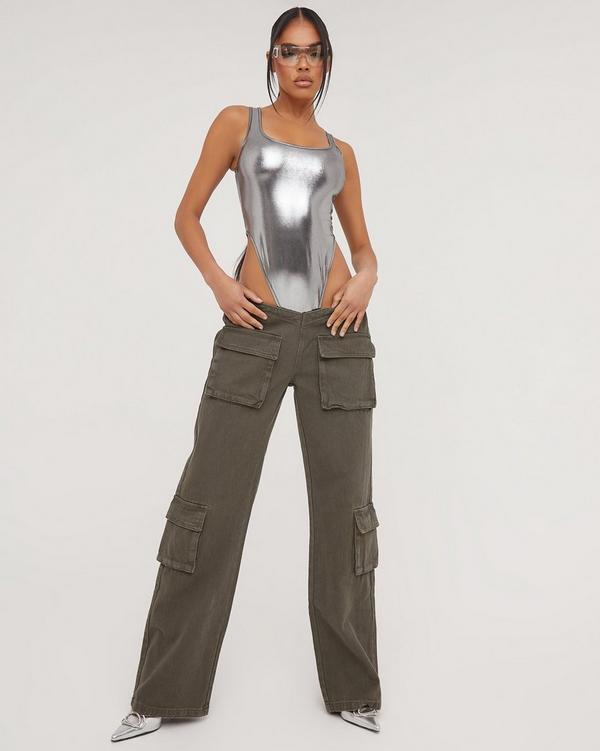 Multi Pocket Straight Leg Cargo Trousers