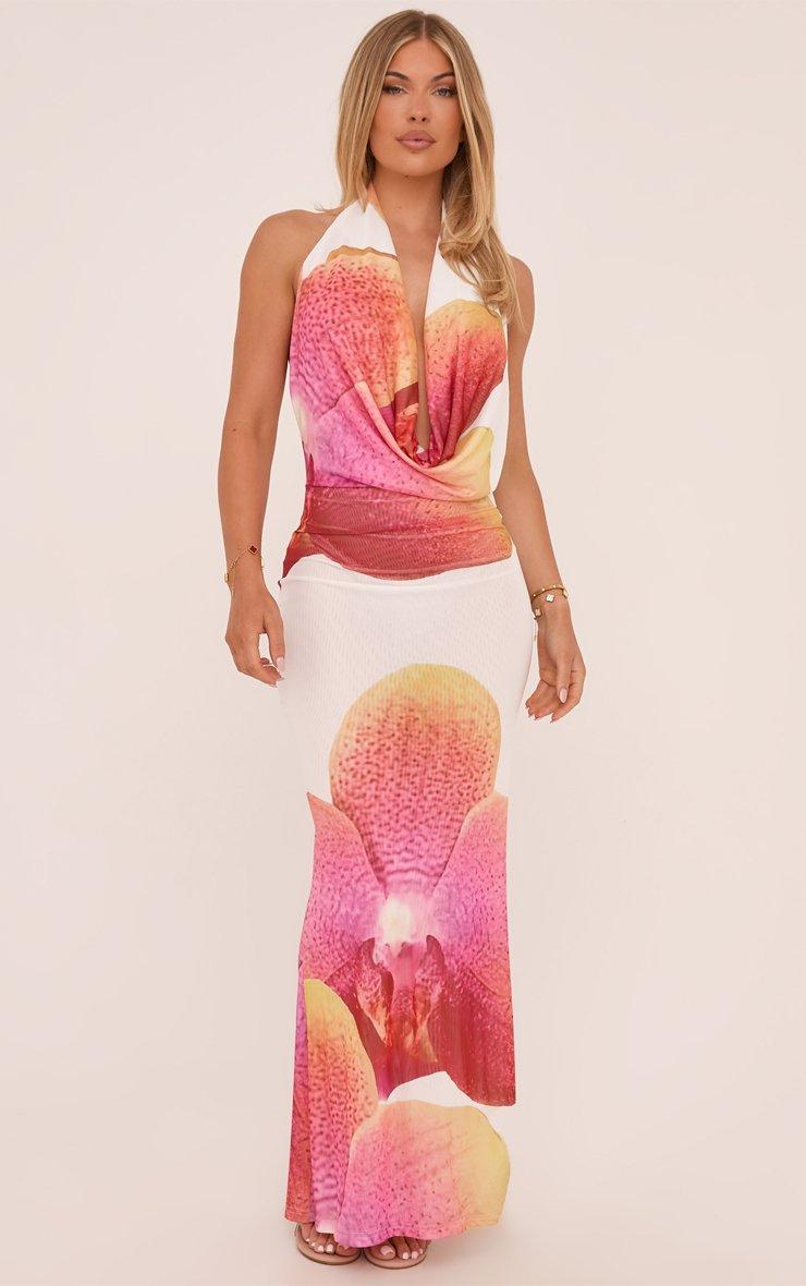 open lace back dress Cosmic Zoology Deep Cowl Plunge Dress main image 0