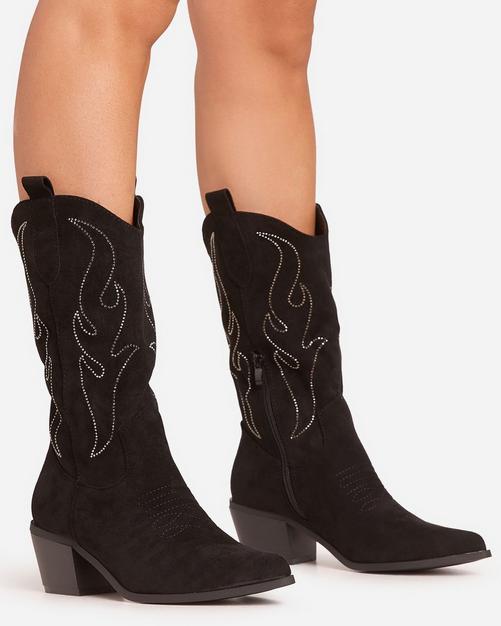 Calf length cowboy boots hotsell