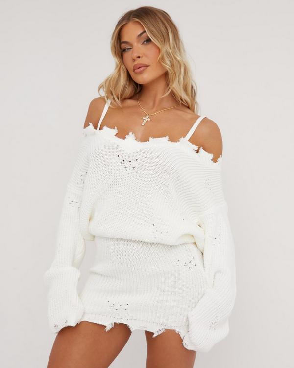 Cream on sale bardot jumper