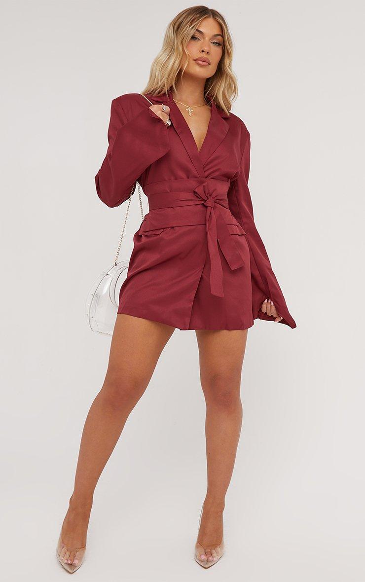 open lace back dress Unique21 Blazer Dress, Luxe Stain Breasted Red Blazer Dress 20