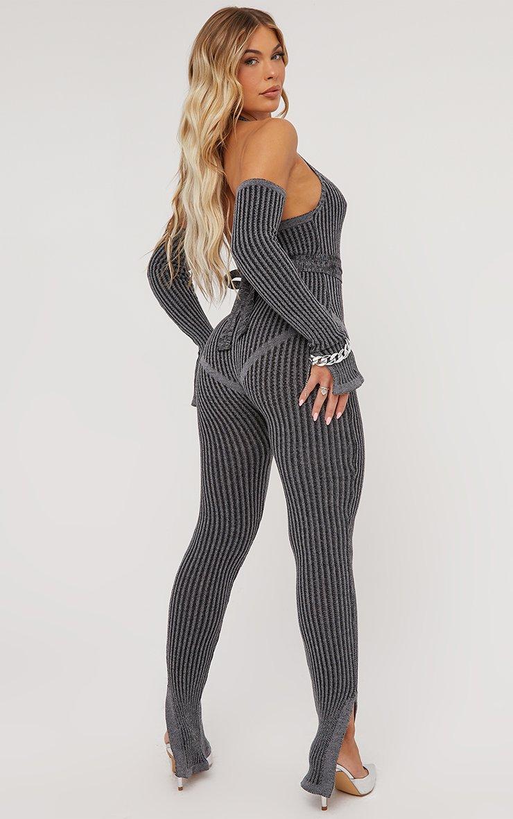 Halterneck Cross Strap Zip Front Detail Jumpsuit With
