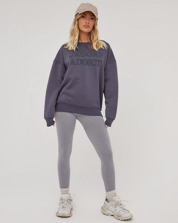 Oversized store slogan sweatshirt