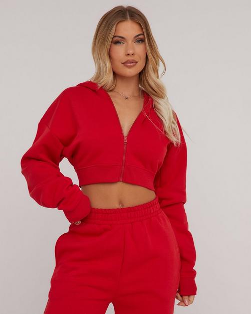 Jogging Femme Ensemble Women Crop Tracksuit Loungewear Tenue