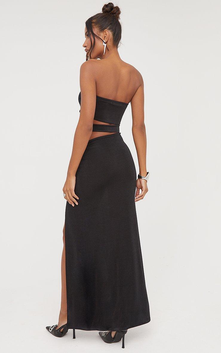 fitted lace wedding dress Nookie Portia Bandeau Maxi Dress - Black main image 1