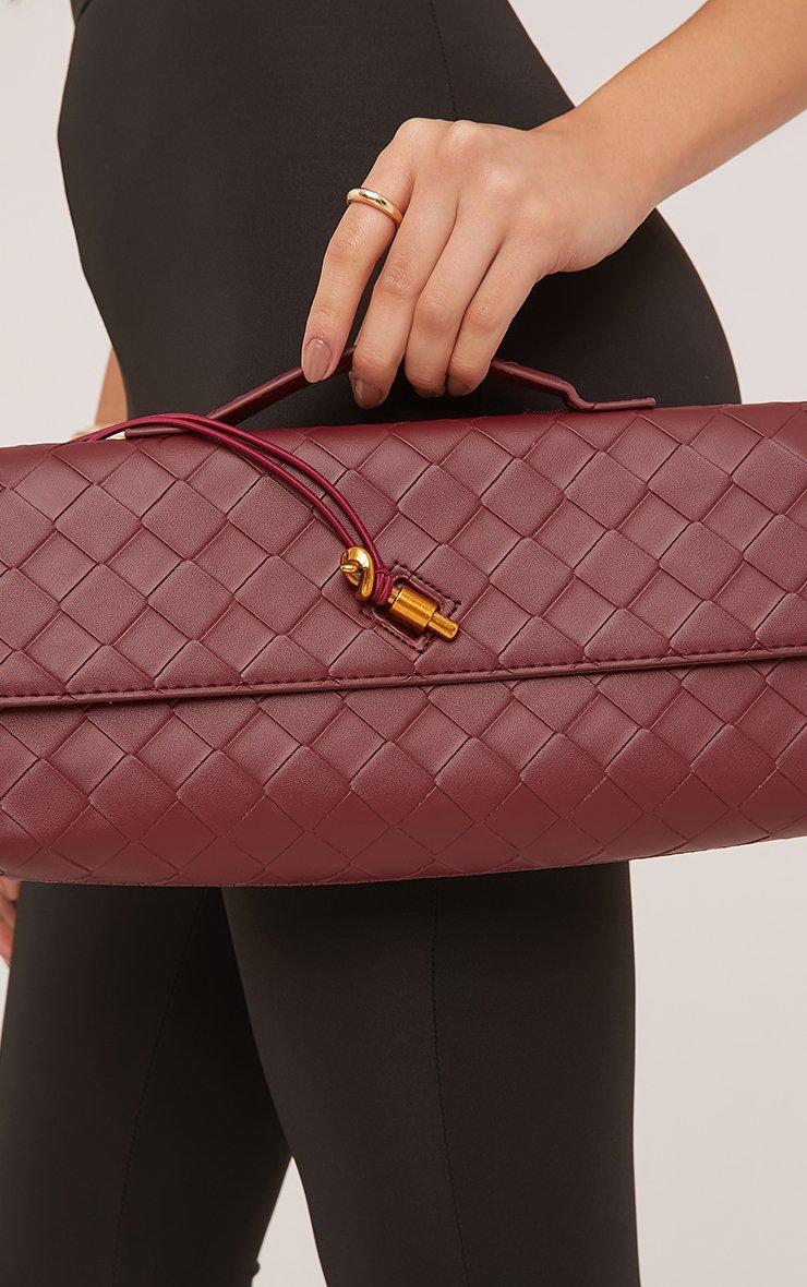 Johanna Shaped Tote Bag In Dark Red Patent | EGO EU | EGO