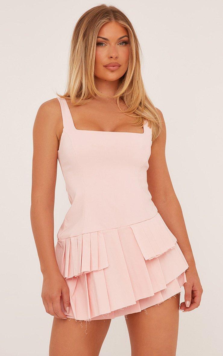 pink mini dresses Blooming Serenade Dress Teuta Matoshi The low scoop open back adds a touch of sass Bombshell Long Sleeve Mini Dress