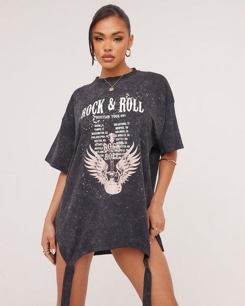 Graphic T-Shirt Dress, Oversized Graphic T-Shirt Dress