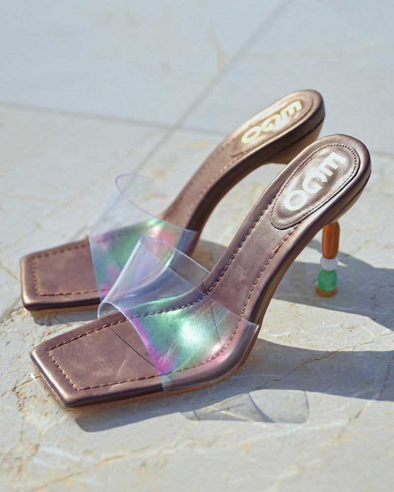 diamante strappy high heels