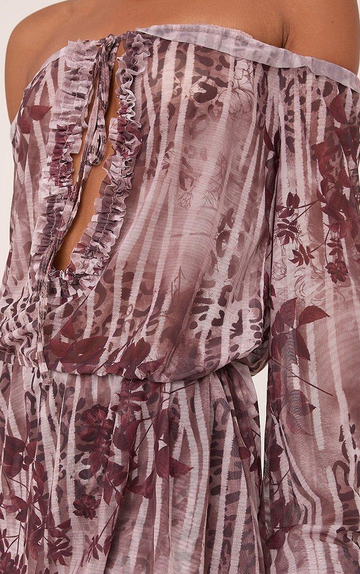 Bardot Tie Front Flippy Hem Beach Dress In Brown Leopard Print Mesh | EGO  US | EGO