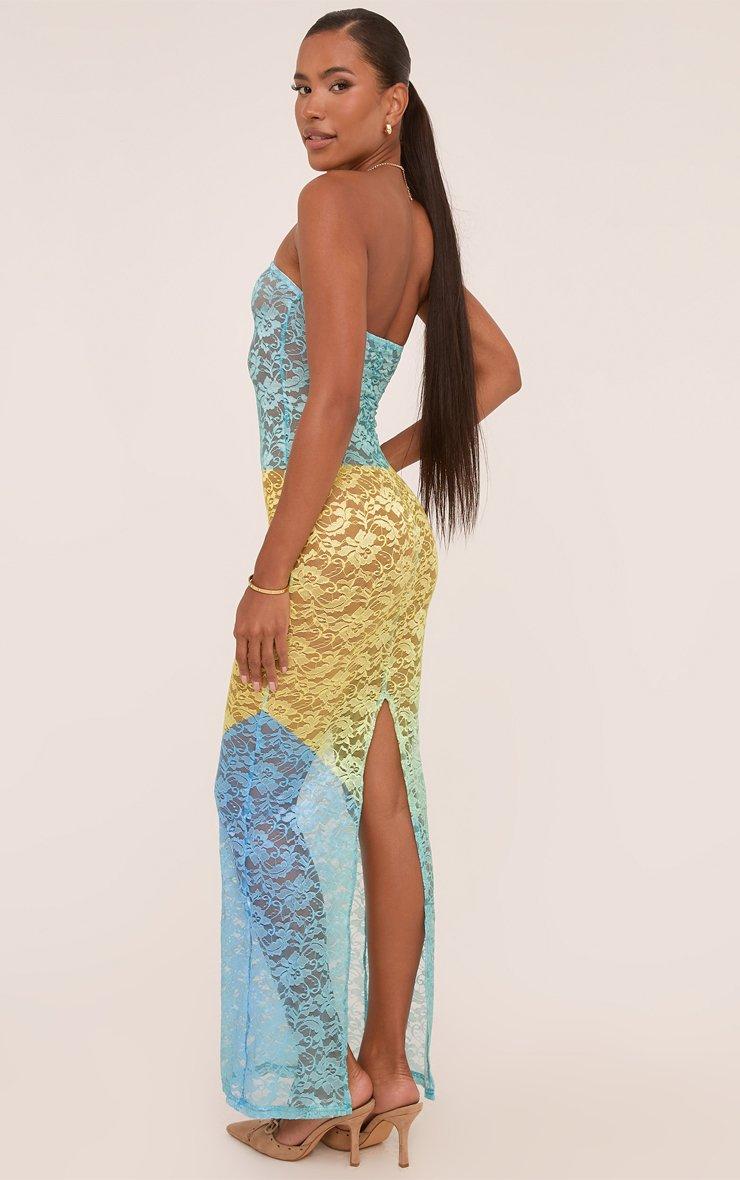 princess polly baby blue dress Vintage Chic for Topvintage Topvintage exclusive ~ Deveny Floral Maxi Dress  in Blue and Yellow main image 0