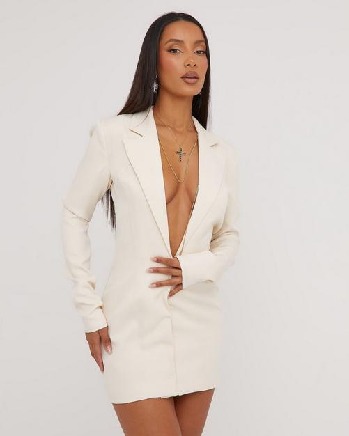 Missguided Lace Blazer Dress