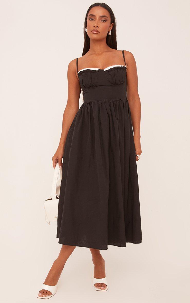 knee length dresses for ladies Jaelen Floral Lace-Up Skater Dress With Pockets main image 0