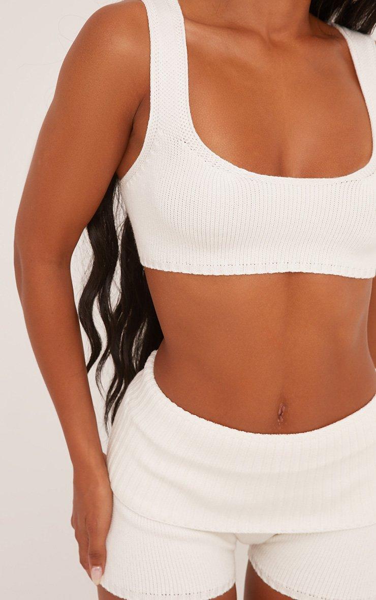 Square Neck Crop Top And Fold Over Waistband Shorts Co-Ord Square Neck Crop Top And Fold Over Waistband Shorts Co-Ord