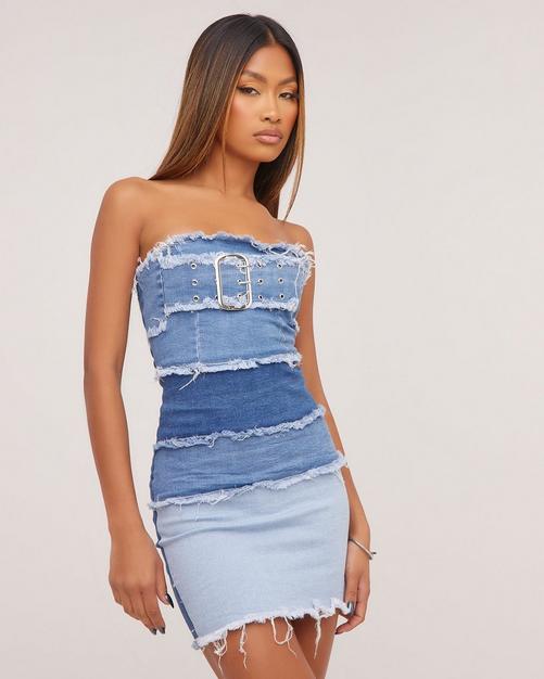 Missguided denim outlet dress