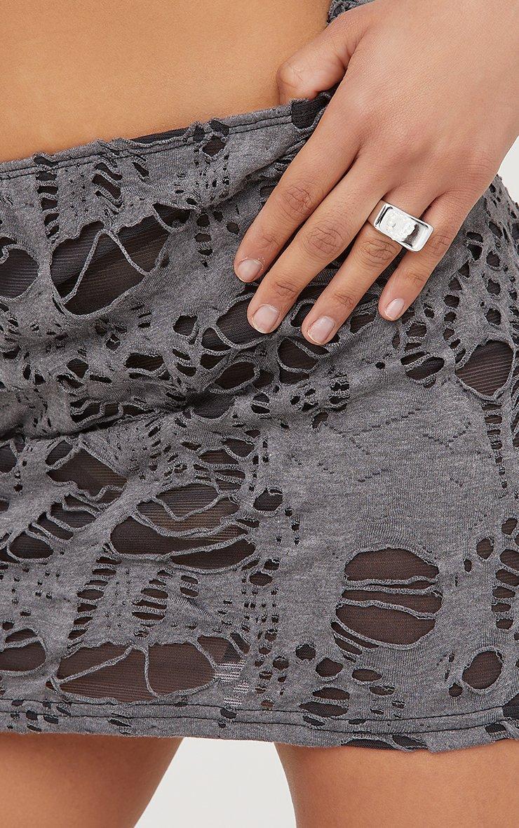 @minirocky様 確認用 High Waist Distressed Detail Mini Bodycon Skirt In Charcoal