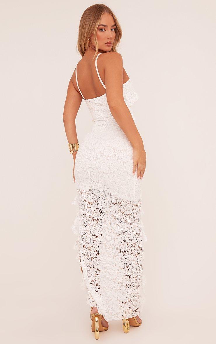 vintage lace wedding dresses for sale Elegant Lace A-line Long Sleeve High Neck Vintage Wedding Dress WD032 US10 / White