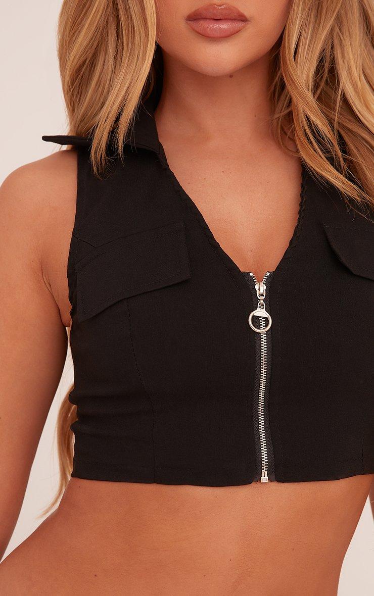 トップス GAULIER t Waistcoat LEVA cropped waistcoat - Off White Graphite - JOSH V | Official