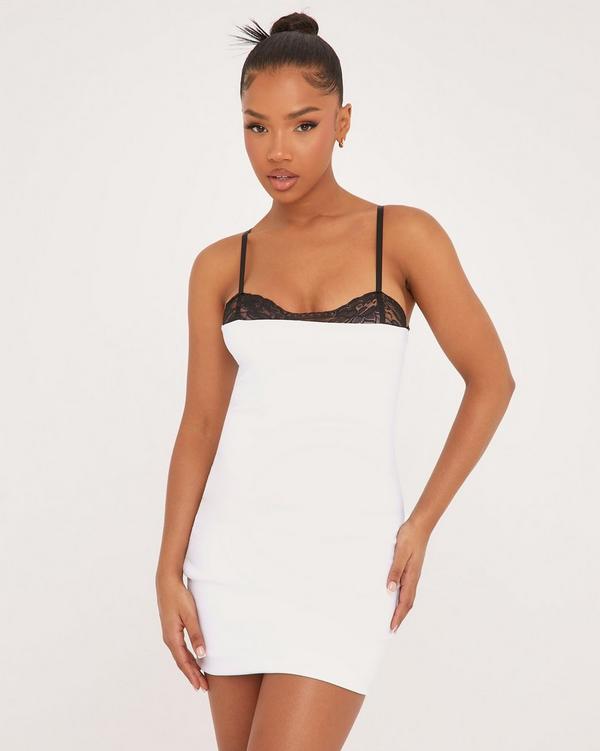 Black white bodycon dress best sale