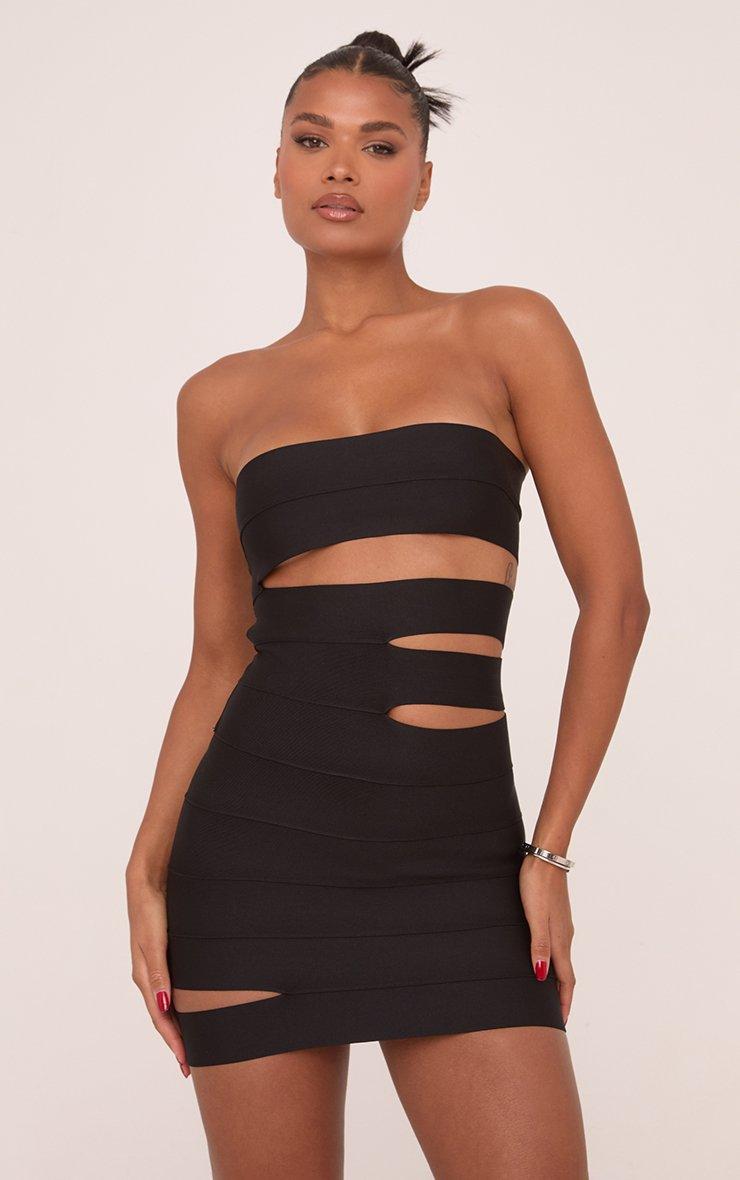 mini dress bandage Halter Bodycon 100% POLYESTER Zuna Platinum Bandage Mini Dress