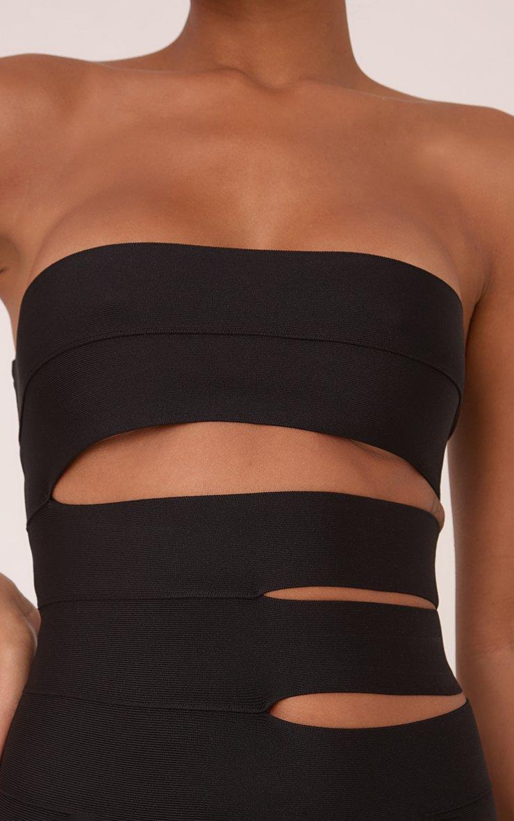 black bandage bodycon dress Bodycon Collection Classic Black Bandage Midi Dress for Women, Polyester and Elastane, Size S