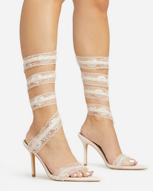 Strappy pointed toe heels sale