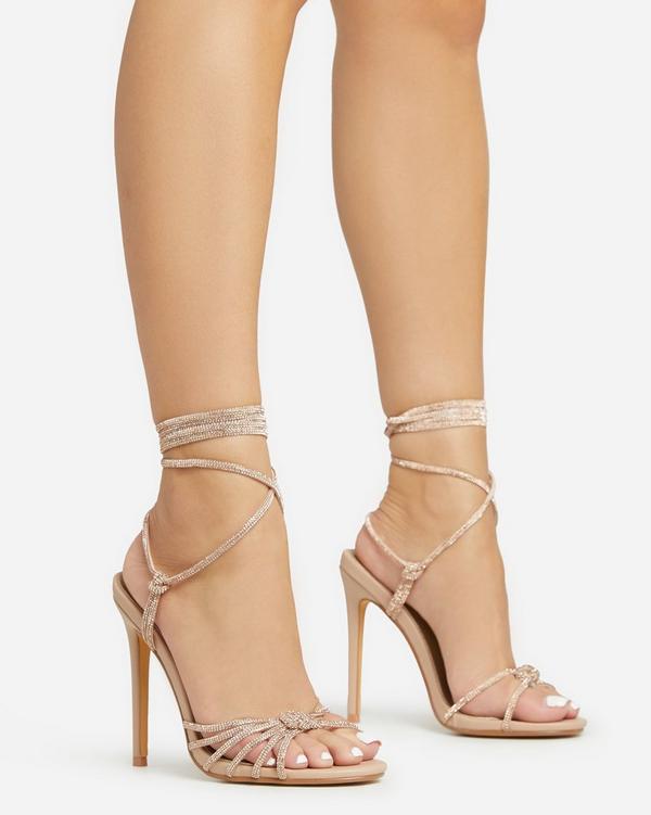 Ankle strap best sale nude heels