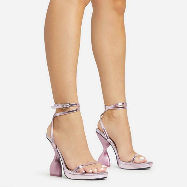 Barely there clear strap on sale heels