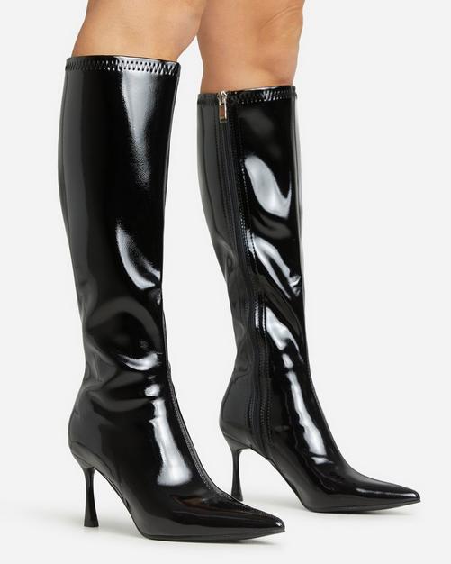 New look flat shop knee high boots