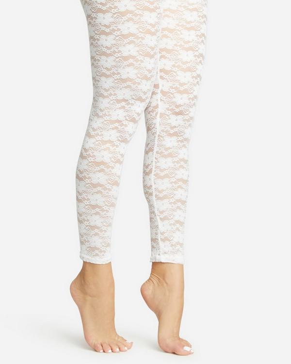 White 2024 footless leggings