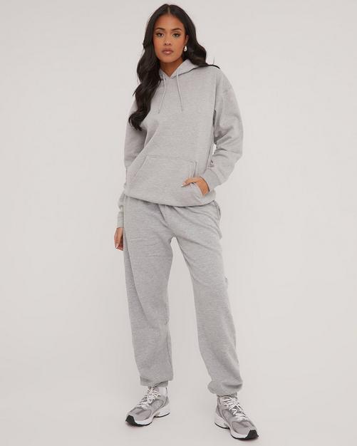 Light Grey Hoodie Womens Fleece Joggers Set For Autumn/Winter Streetwear  LJ201125 From Luo03, $44