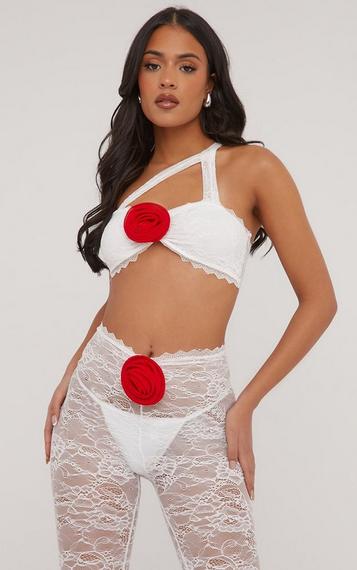 Long Sleeve Contrast Binding Detail Crop Top In White | EGO Long Sleeve Contrast Binding Detail Crop Top In White | EGO