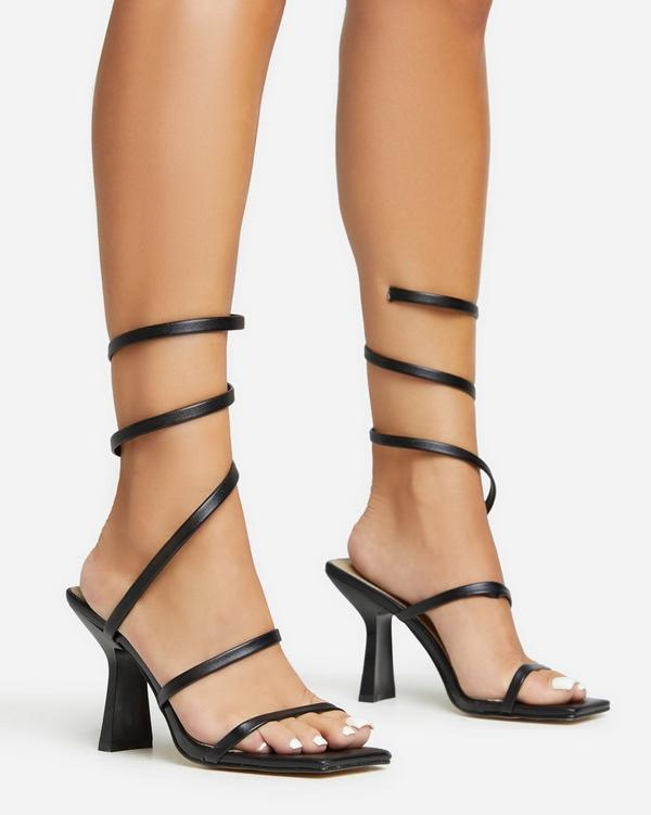 Wrap around best sale strap heels