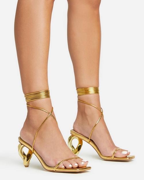 3 inch gold heels uk hotsell