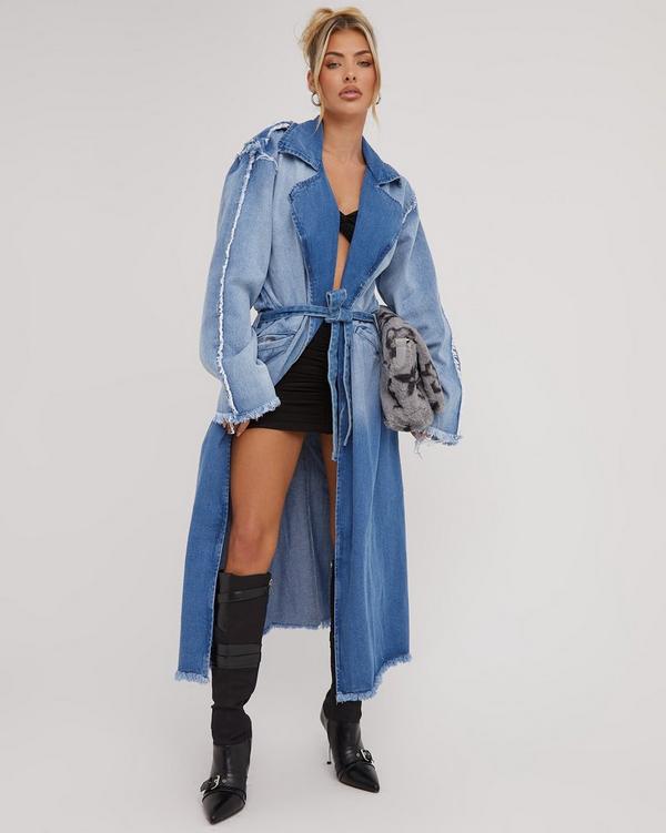 Distressed on sale trench coat