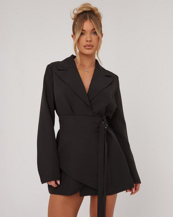 Oversized black hot sale blazer dress