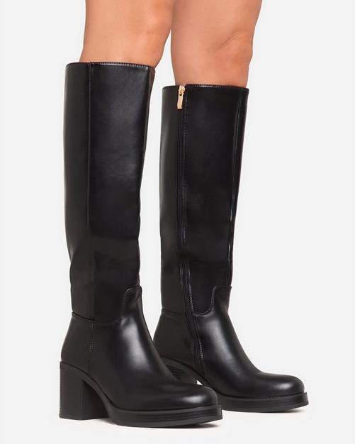 High boots no heel best sale